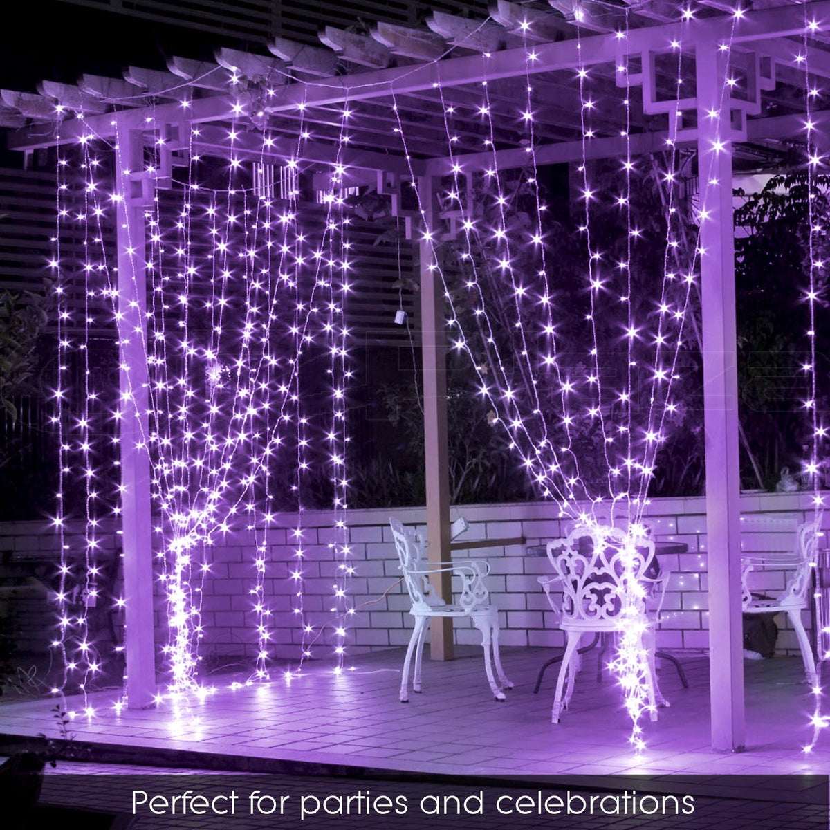300 LED 9ft x 9ft Twinkling Curtain Lights Plug in