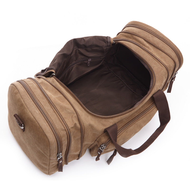 Canvas Travel Duffel Bag Canvas Weekend Bag Casual Carry On Bag For Men And Women