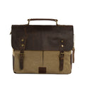 14 Inch Canvas Leather Bag Briefcase Messenger Bag Shoulder Bag Laptop Bag 1807