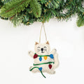 Tangled in Lights Cat Ornament