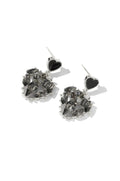 Black Heart Earrings
