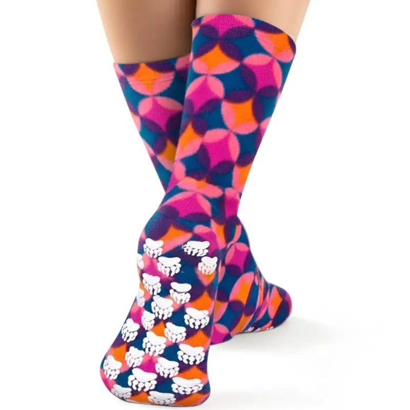 Kids' Nonskid Fleece Socks - Art Deco