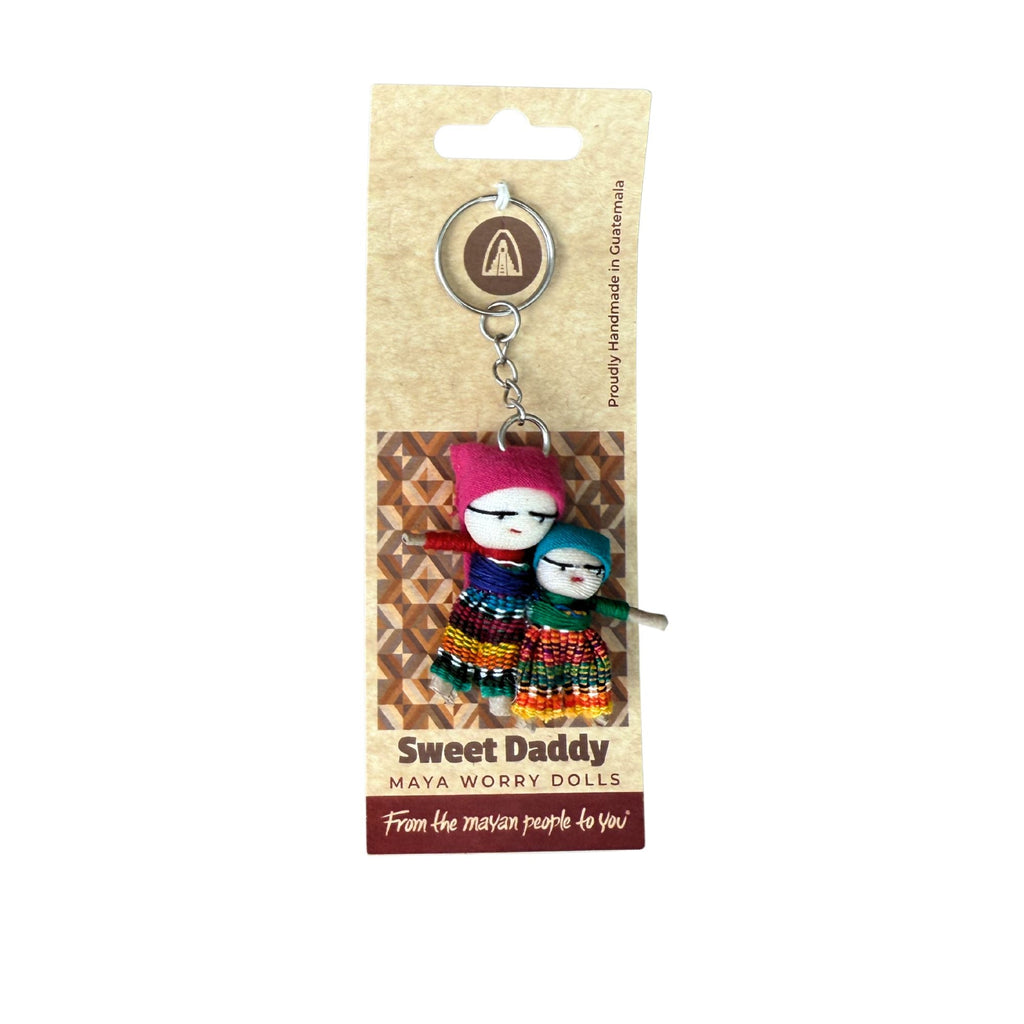 Daddy & Me Guatemalan Worry Doll Keychain