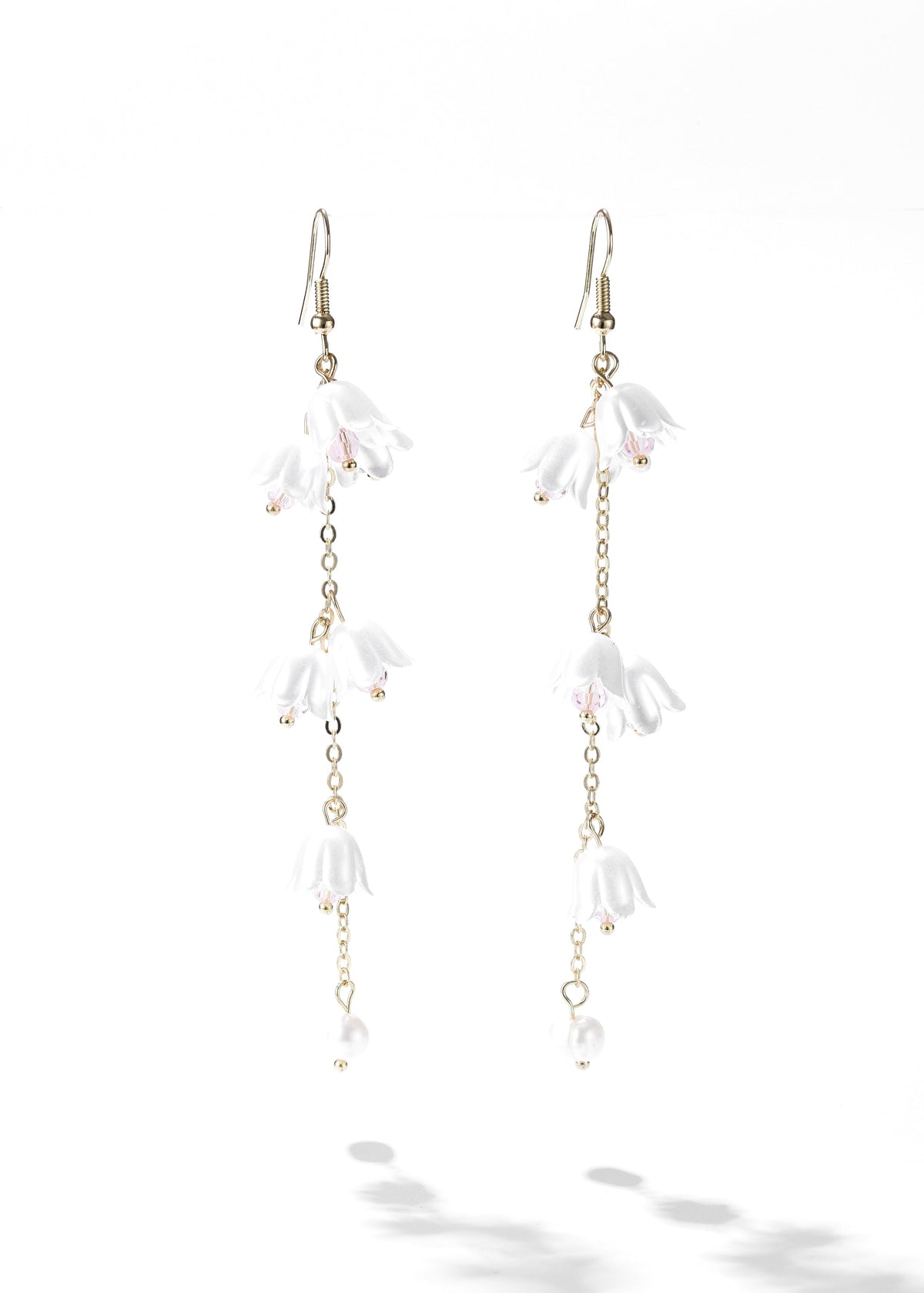 Bellflower Pearl Tassel Earring