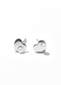 Gold Heart Stud Earrings