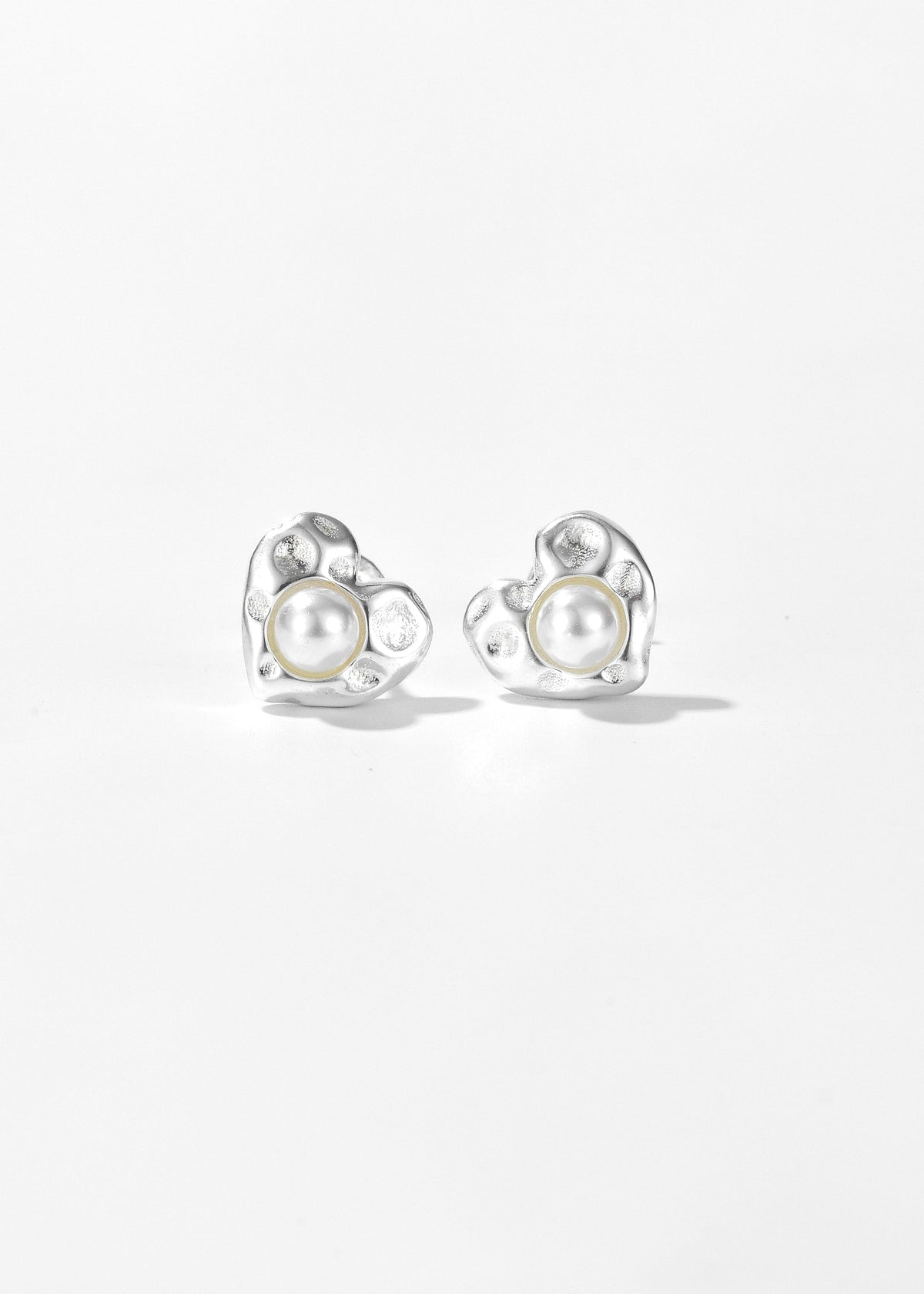 Pearl Heart Earrings