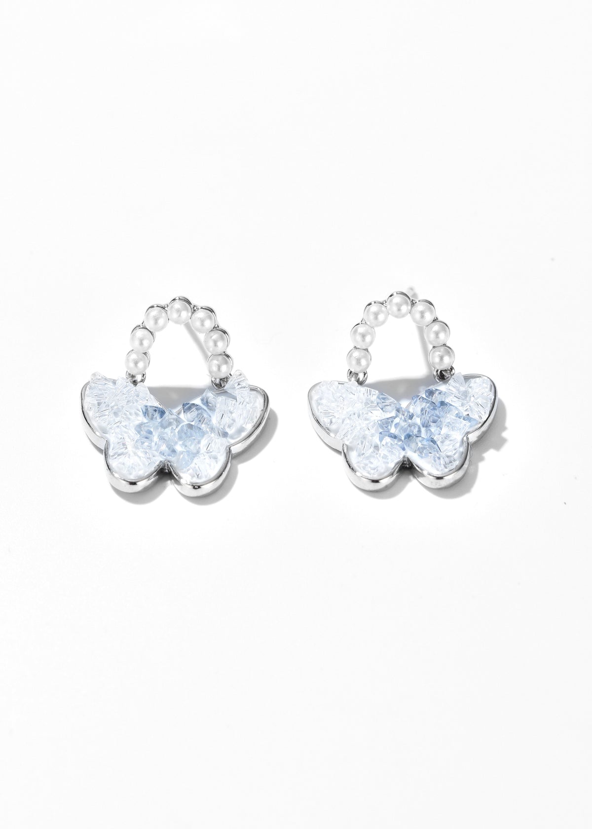 Butterfly Pearl Dangle Earrings