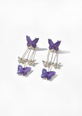 Purple Butterfly Earrings