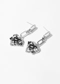 Threaded Silver Heart Earrings