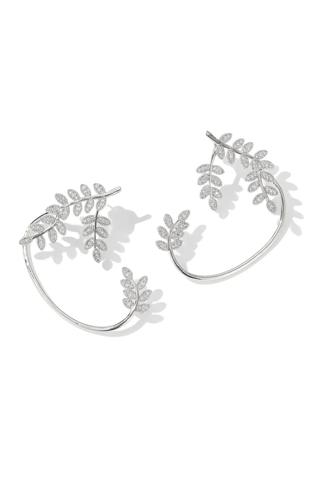 Leafy Gold Crawler Earrings