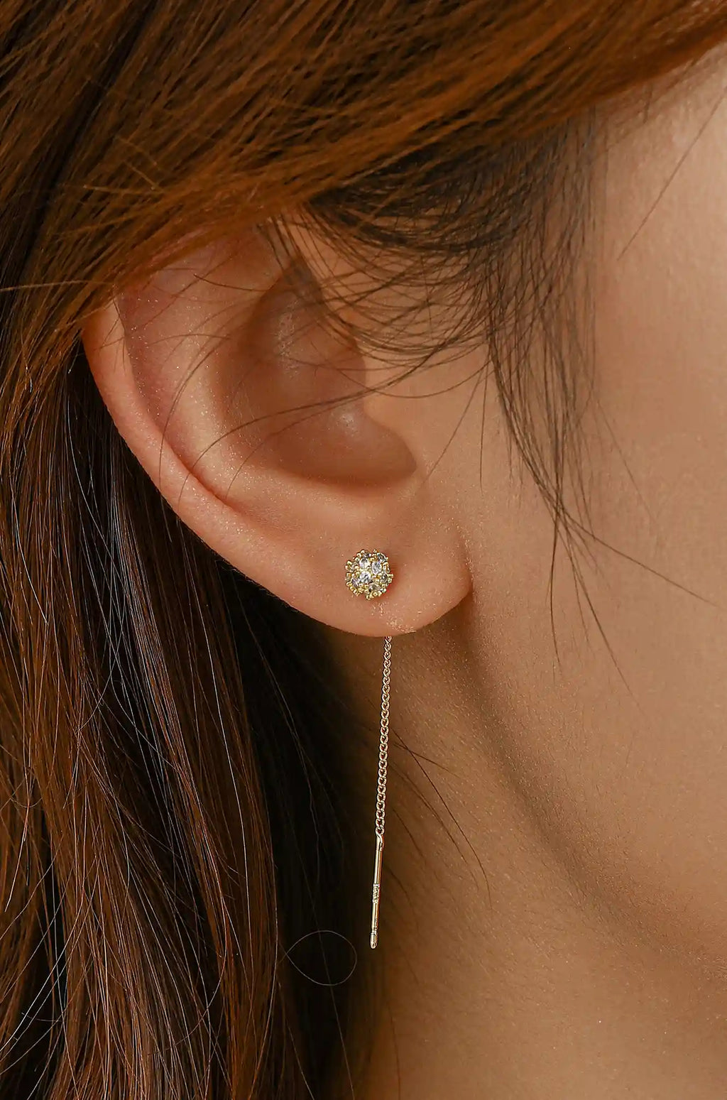 Gold Rhinestone Earrings