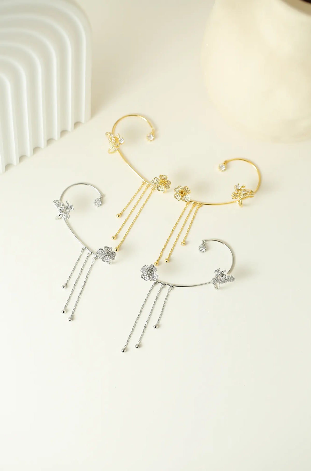 Clover Butterfly Ear Cuffs