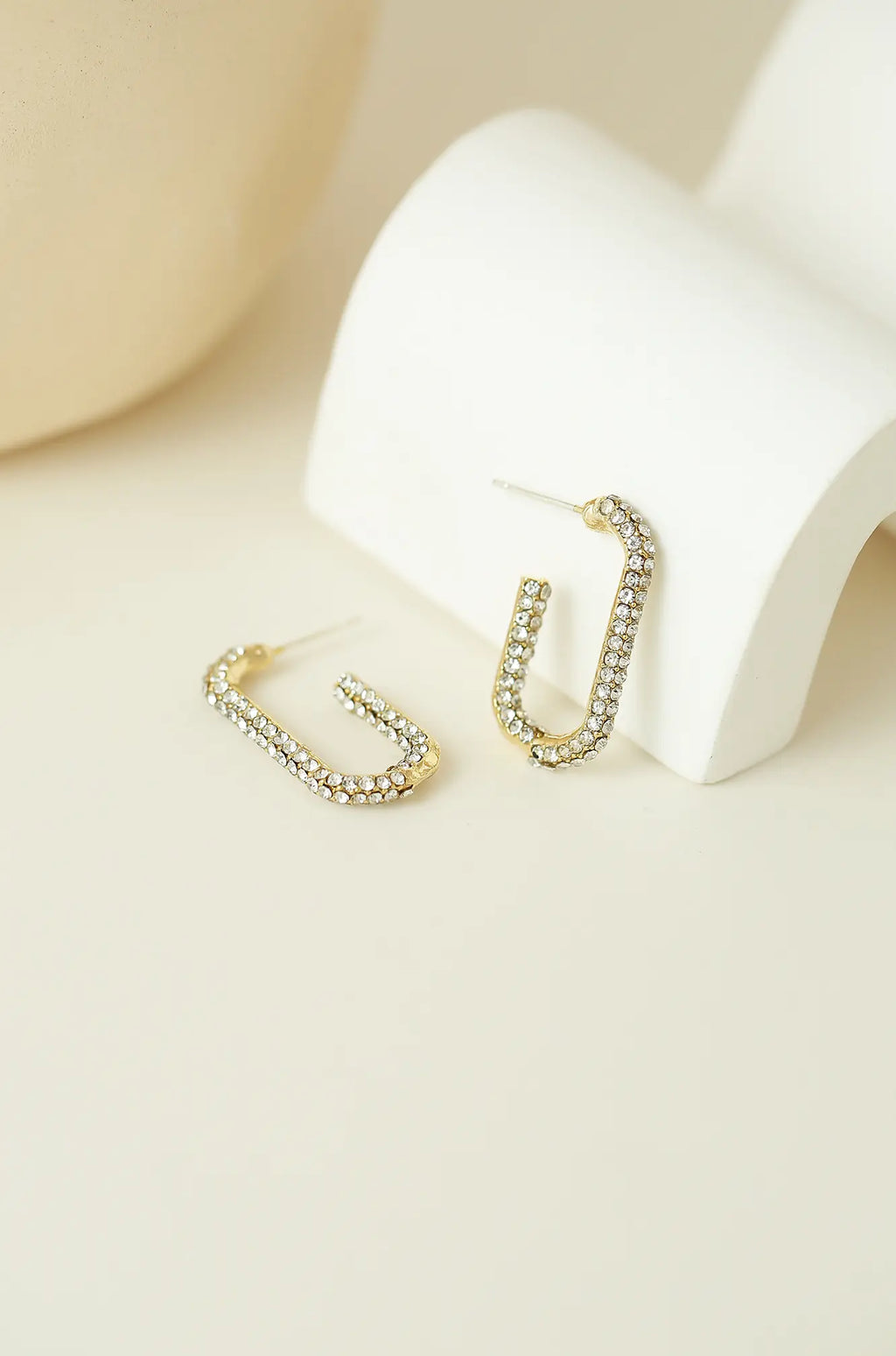 Pave Hoop Earrings