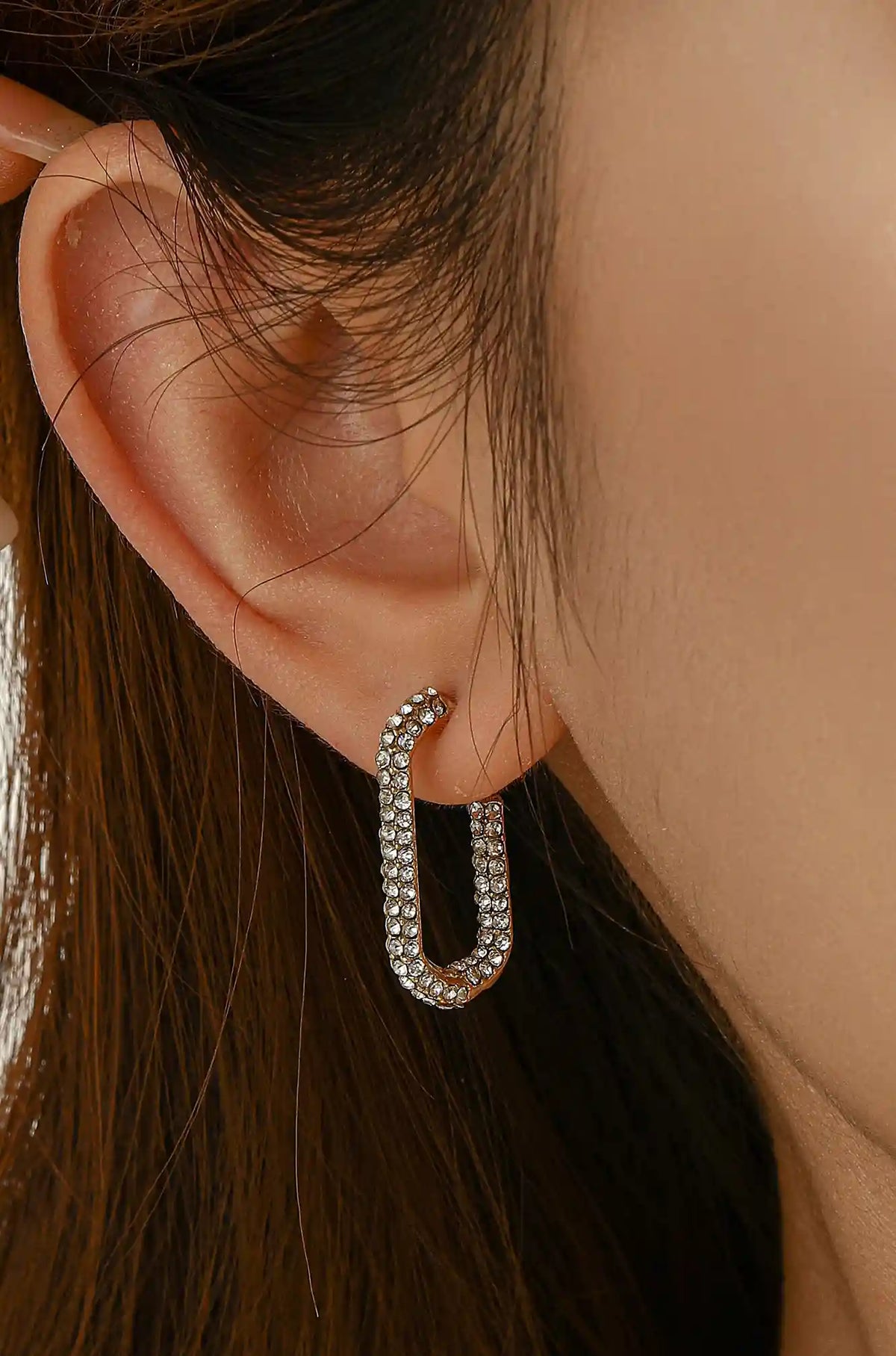Pave Hoop Earrings