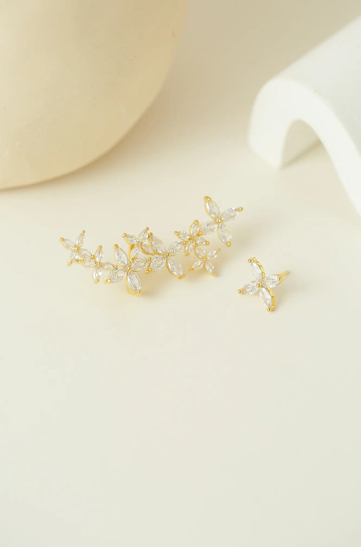 Floral Ear Crawler Earrings