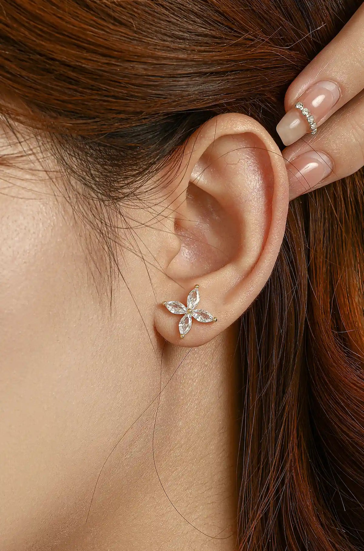 Floral Ear Crawler Earrings
