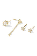 Gold Stud Earrings Set