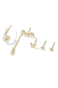Butterfly Flower Earrings Studs Set