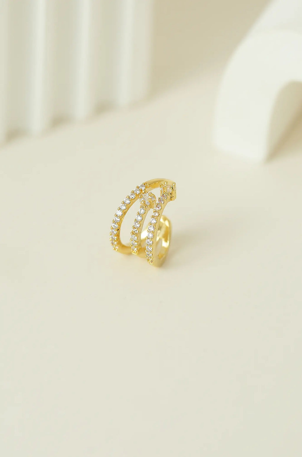 Three Layer Cuff Hoop Earrings