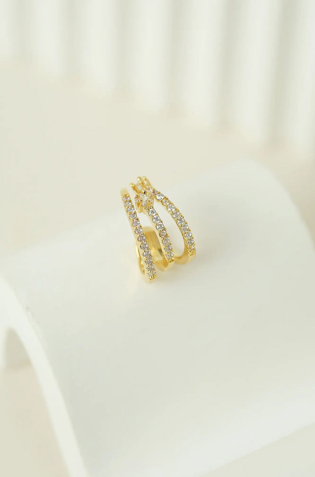 Three Layer Cuff Hoop Earrings