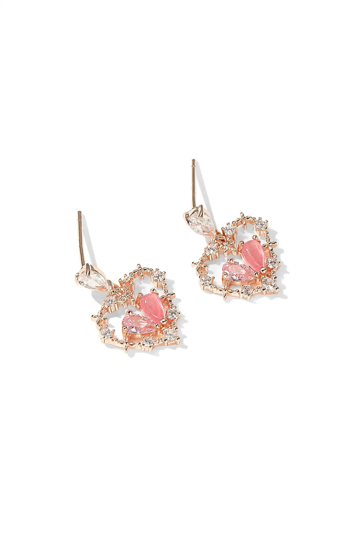 Gold Heart Earrings