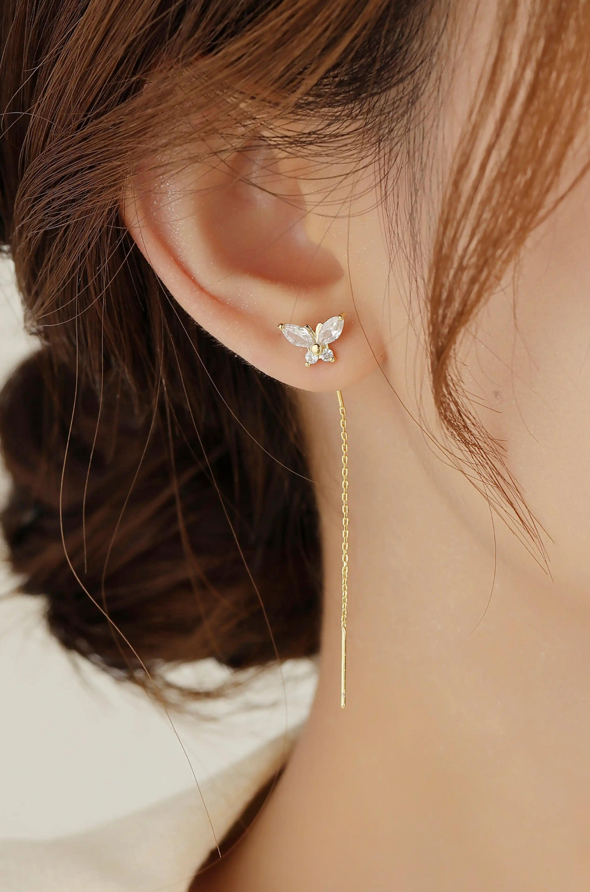 Gold Butterfly Earrings