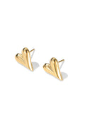Dali's Gold Puffy Heart Earrings
