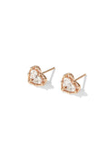 Heart Crystal Earrings Studs