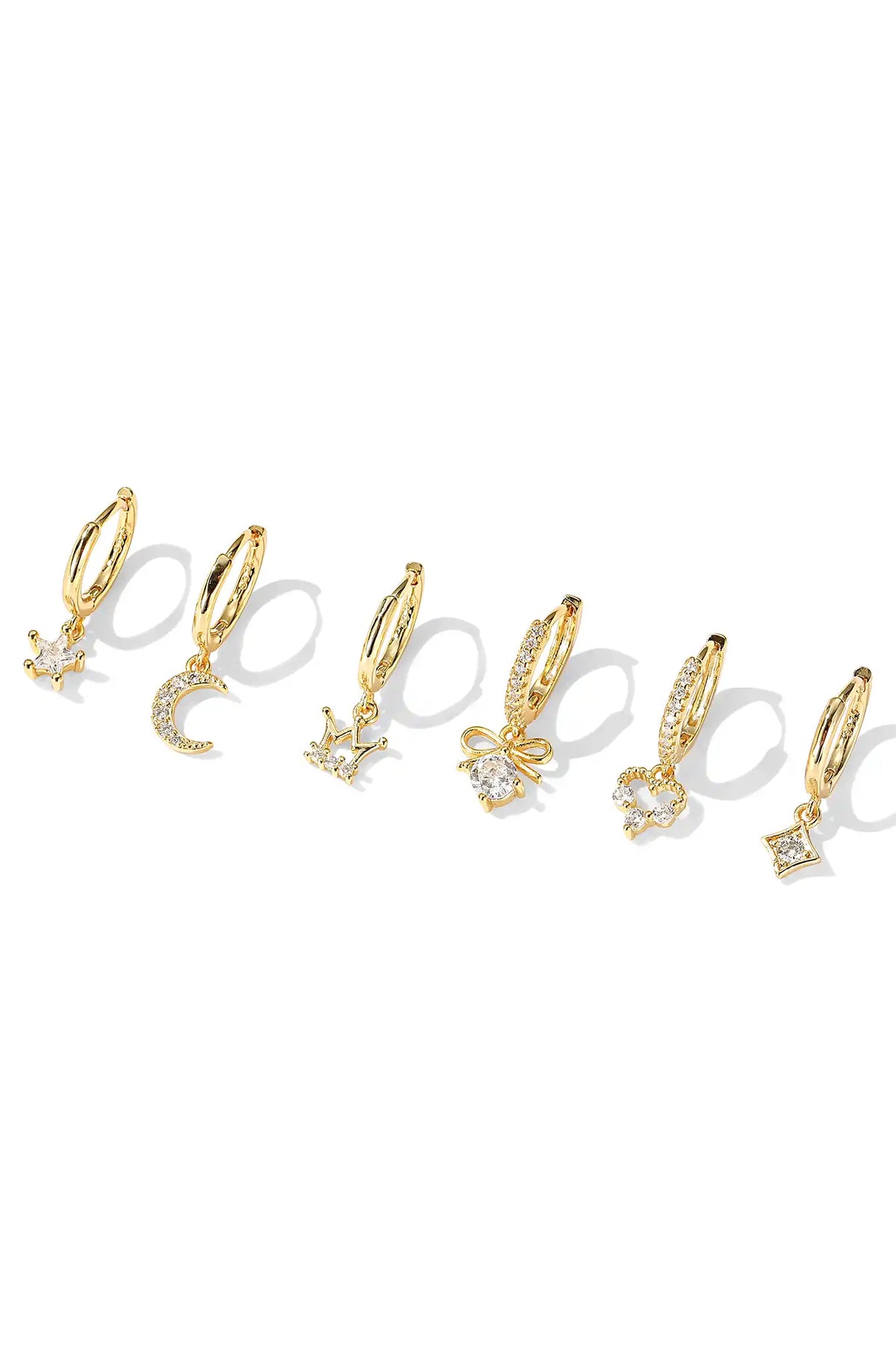 Star Huggie Earrings Set