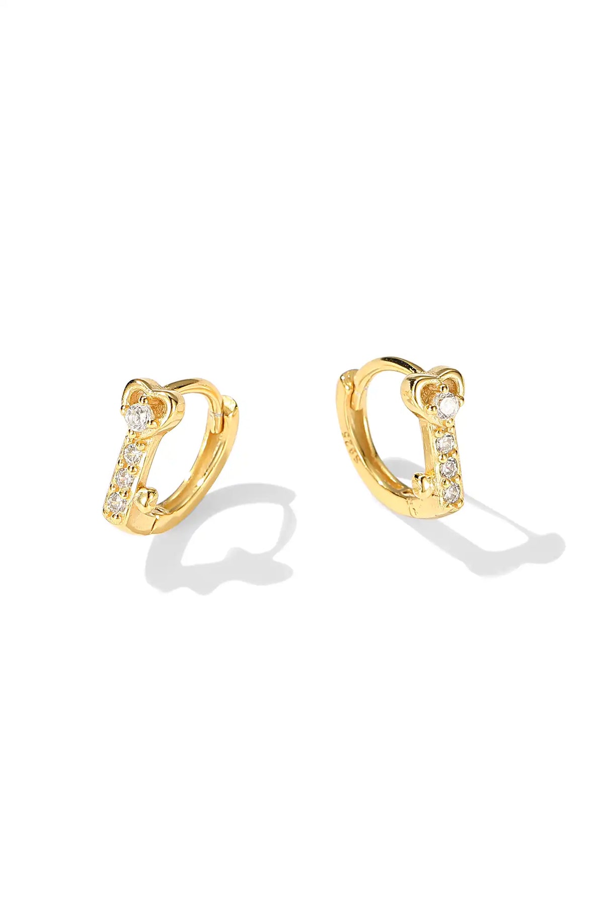 Heart Key Earrings