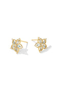 Blue Zircon Petal Earrings