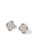 Midnight Clover Stud Earrings