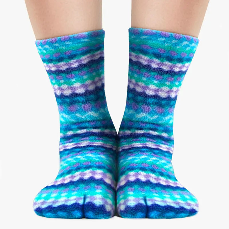 Polar Feet Fleece Tabi Socks - Ripple