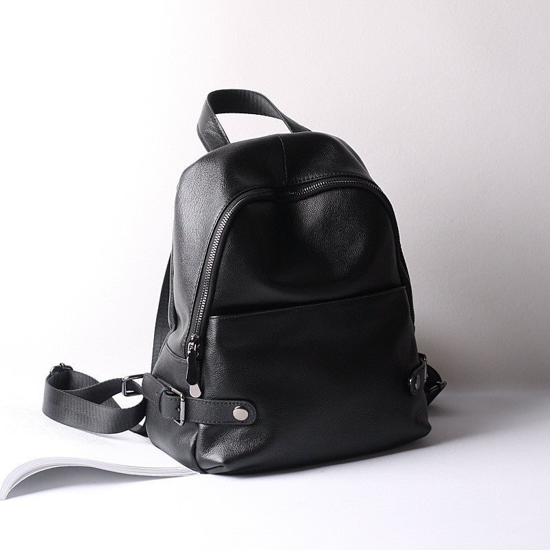 Women Leather Backpack Purse, Black Leather Backpack, Casual Backpack