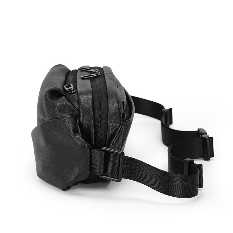 Full Grain Leather Crossbody Bag Handmade Leather Sling Bag With Adjustable Shoulder Strap Mens Chest Bag Shoulder Bag