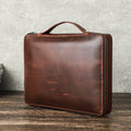 Full Grain Leather Travel Cable Organizer Bag Travel Electronics Accessories Bag Leather Tech Organizer