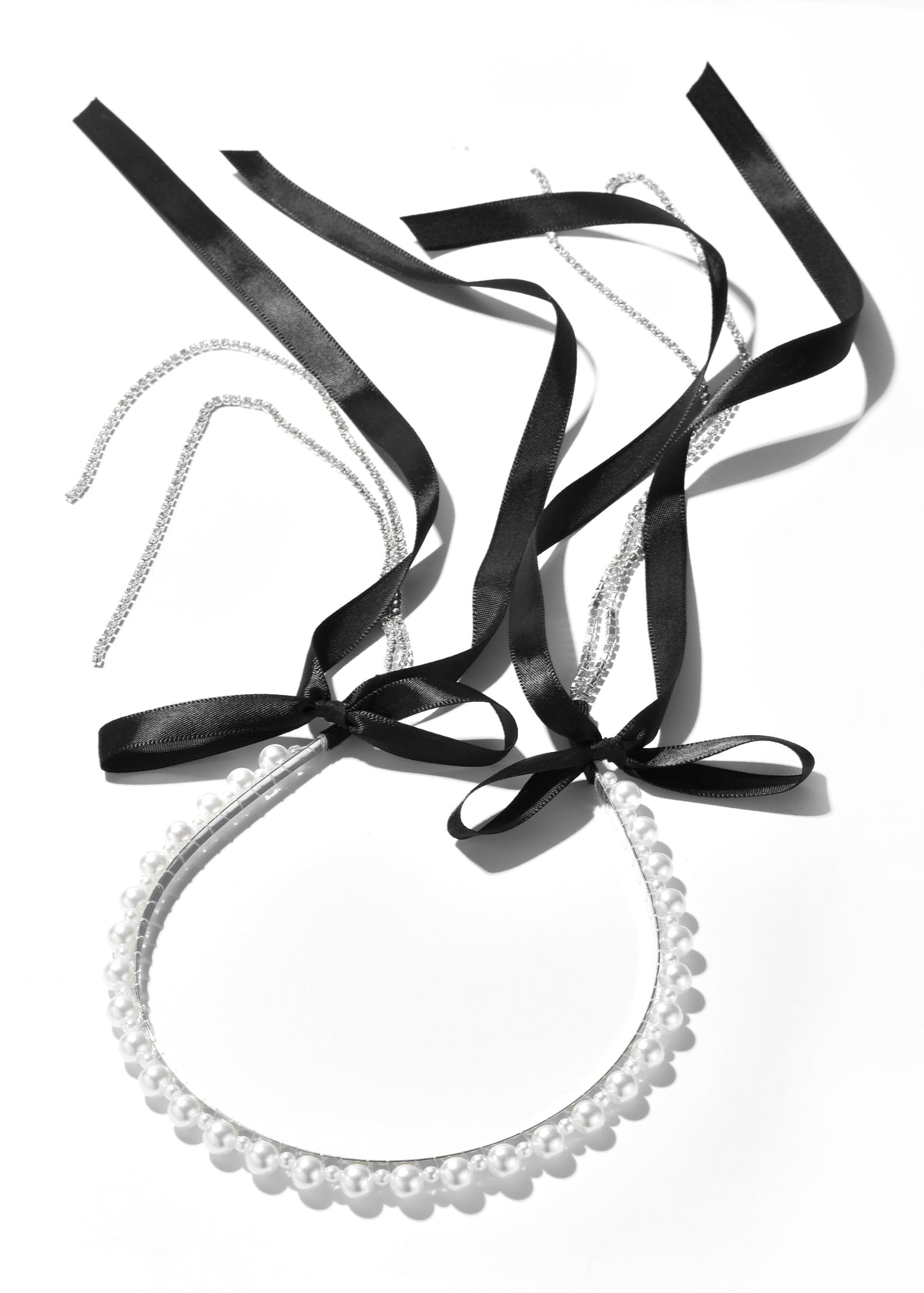 Cascaded Bow Pearl Headband
