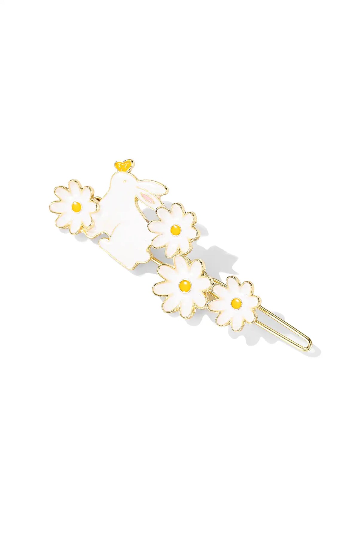 Floral Bunny Hair Clip