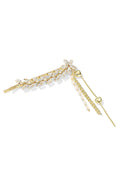 Crystal Wreath Pearl Dangle Hair Clip