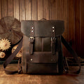 Handmade Leather Backpack Purse, Vintage Backpacks, School Backpacks