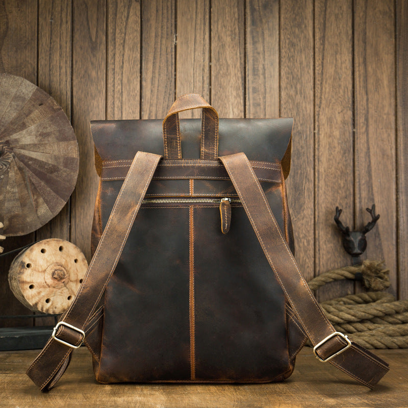 Handmade Leather Backpack Purse, Vintage Backpacks, School Backpacks