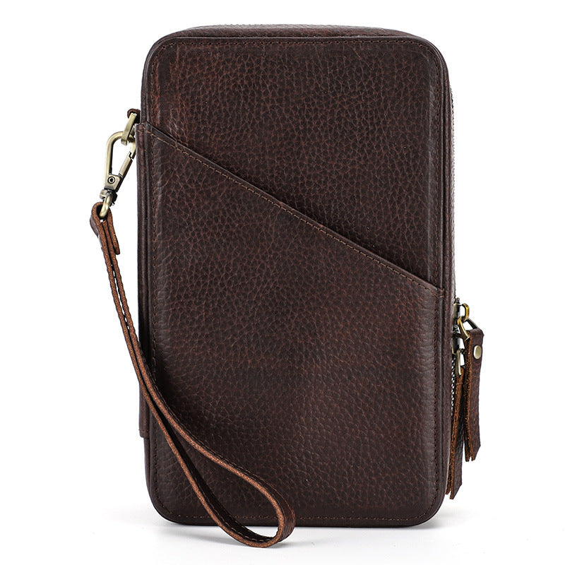 Handmade Leather Charger and Cable Organizer Bag Cord organizer Travel Zipped Leather Kit Full Grain Leather Travel Electronics Accessories Bag