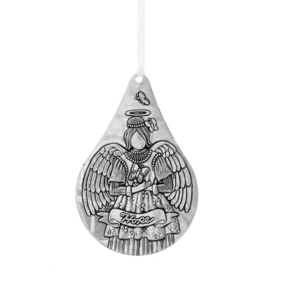 Hope Angel Teardrop Ornament