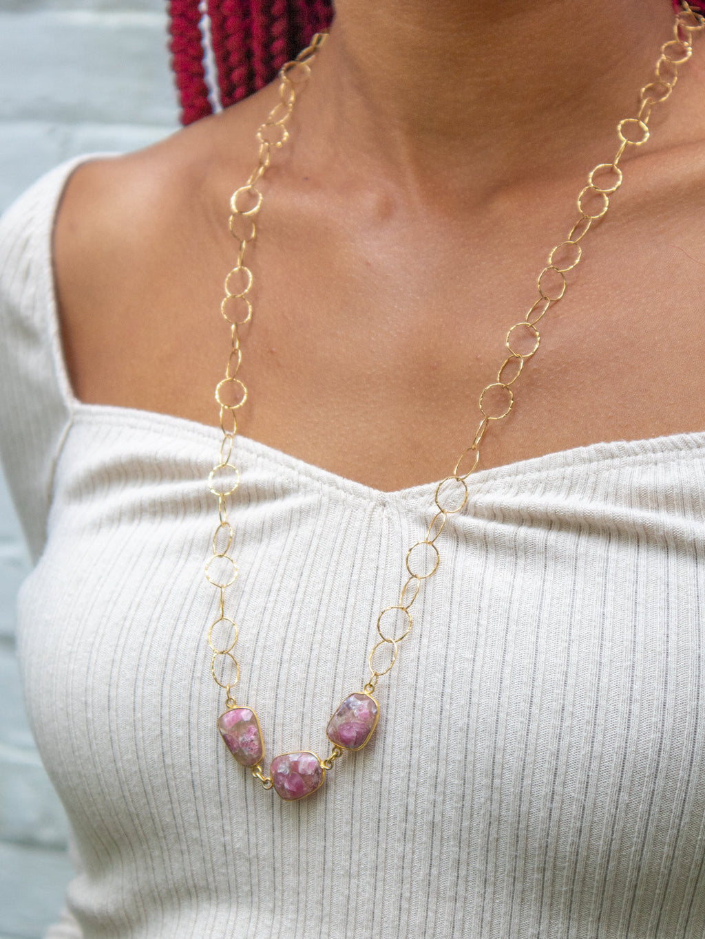 Bubble Chain Long Necklace