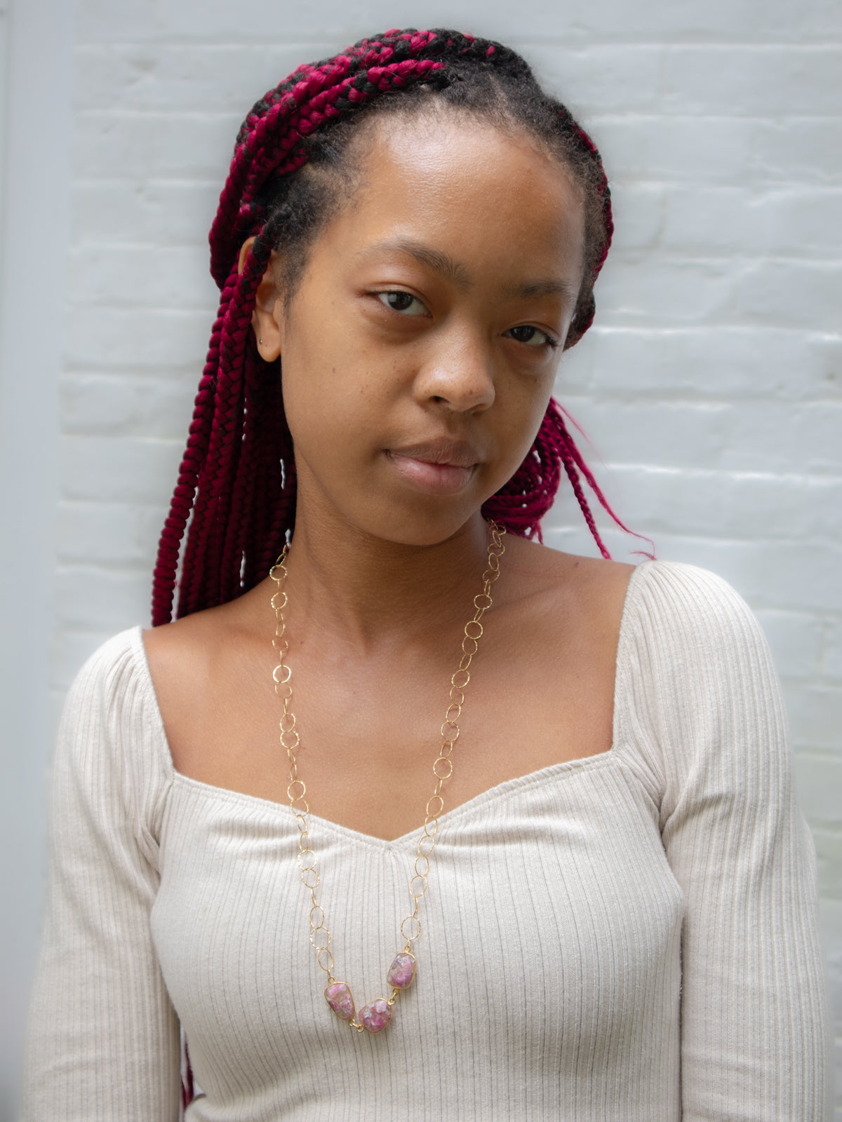 Bubble Chain Long Necklace