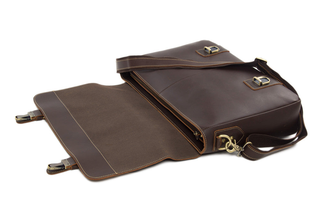 Vintage Leather Messenger Bags, Mens Leather Briefcase