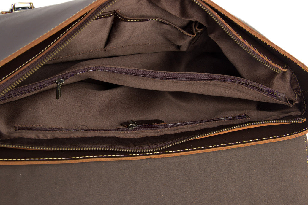 Vintage Leather Messenger Bags, Mens Leather Briefcase
