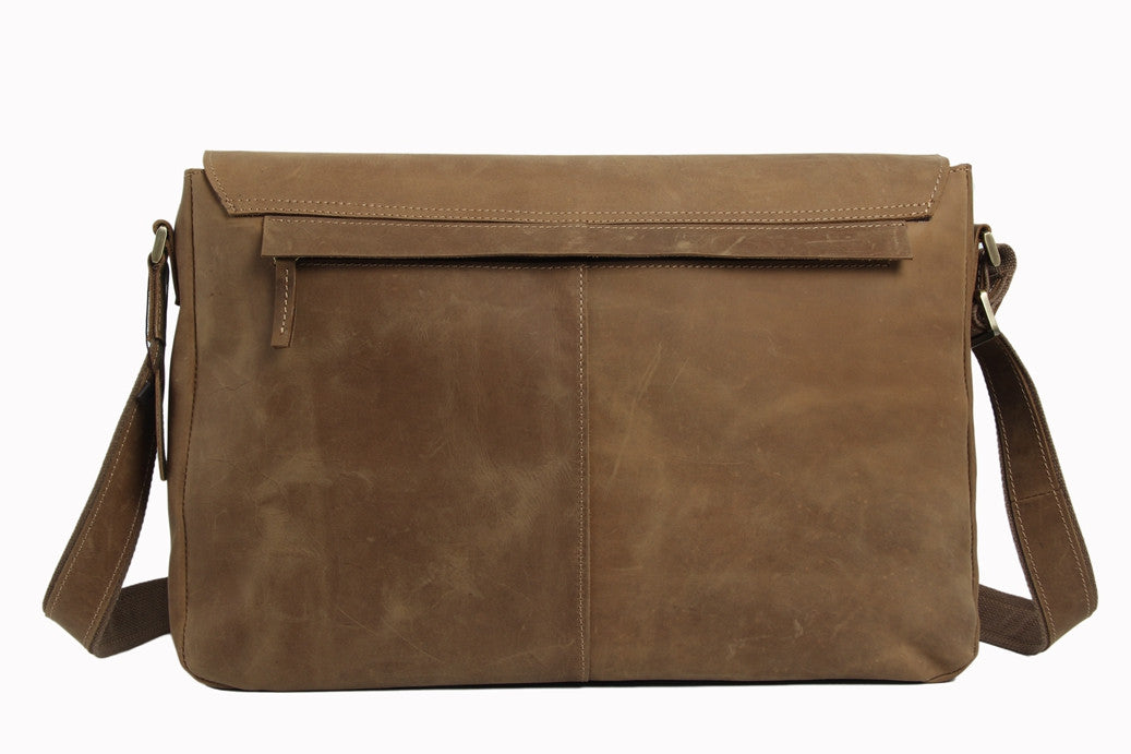 Vintage Retro Look Genuine Leather Messenger Bag High Quality Crossbody Shoulder Bag 6002LR
