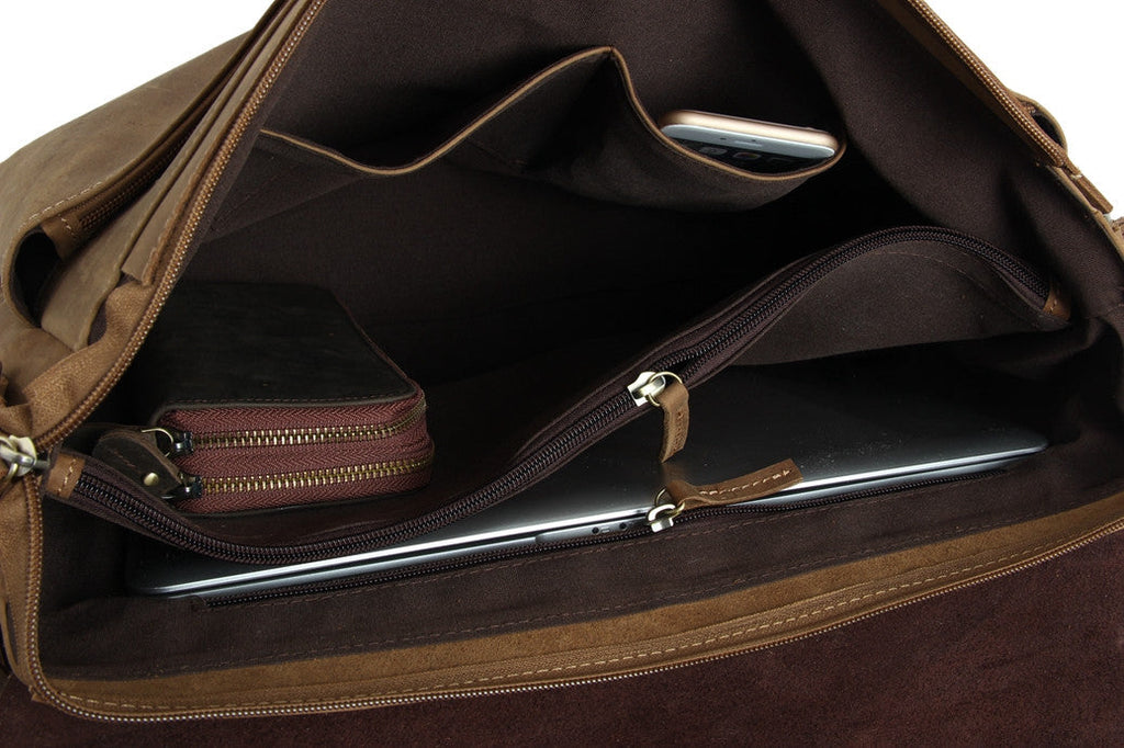 Vintage Retro Look Genuine Leather Messenger Bag High Quality Crossbody Shoulder Bag 6002LR