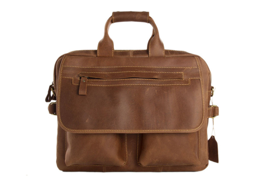 Flash Sale Handmade Full Grain Leather Briefcase, Leather Laptop Bag